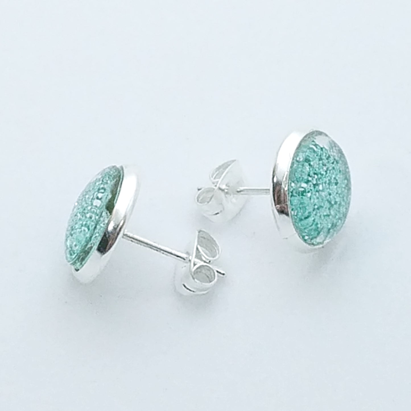 Shimmer Aqua - Post Earring