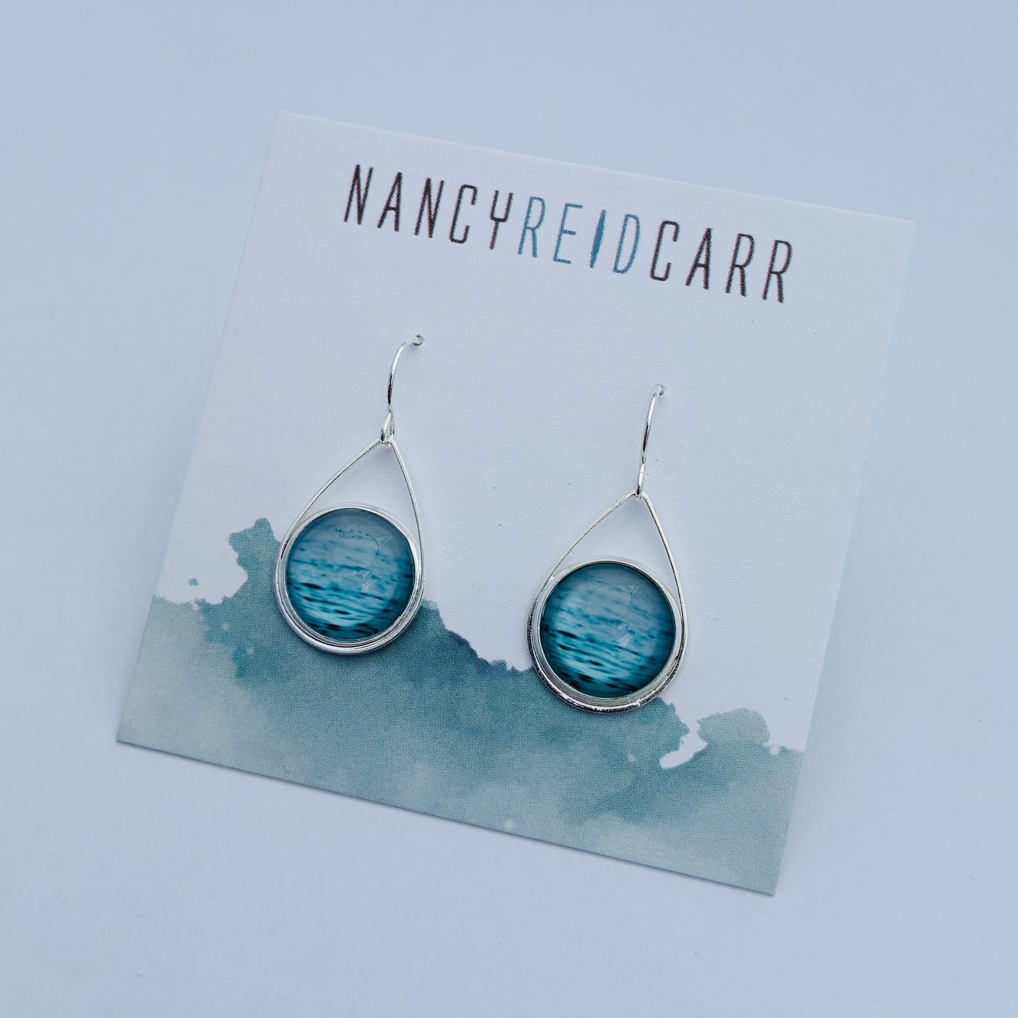 Aquamarine Teardrop Earrings