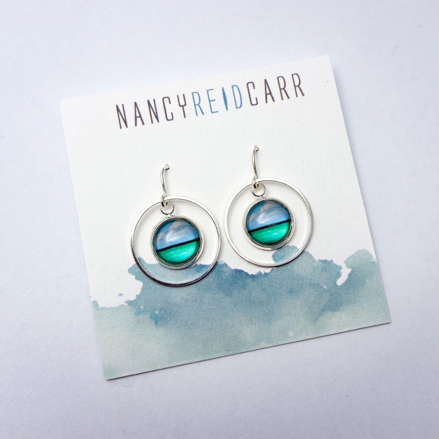 Horizon - Orbit Drop Earrings - Ocean Wave Jewelry