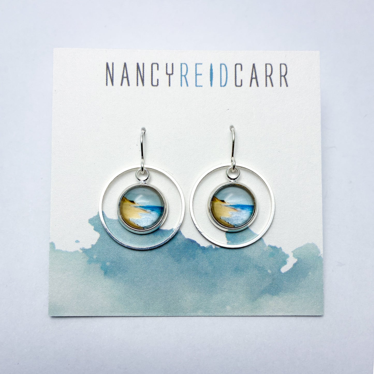 Coastal Orbit Drop Earrings – Ocean Wave Jewelry - Many Image Options