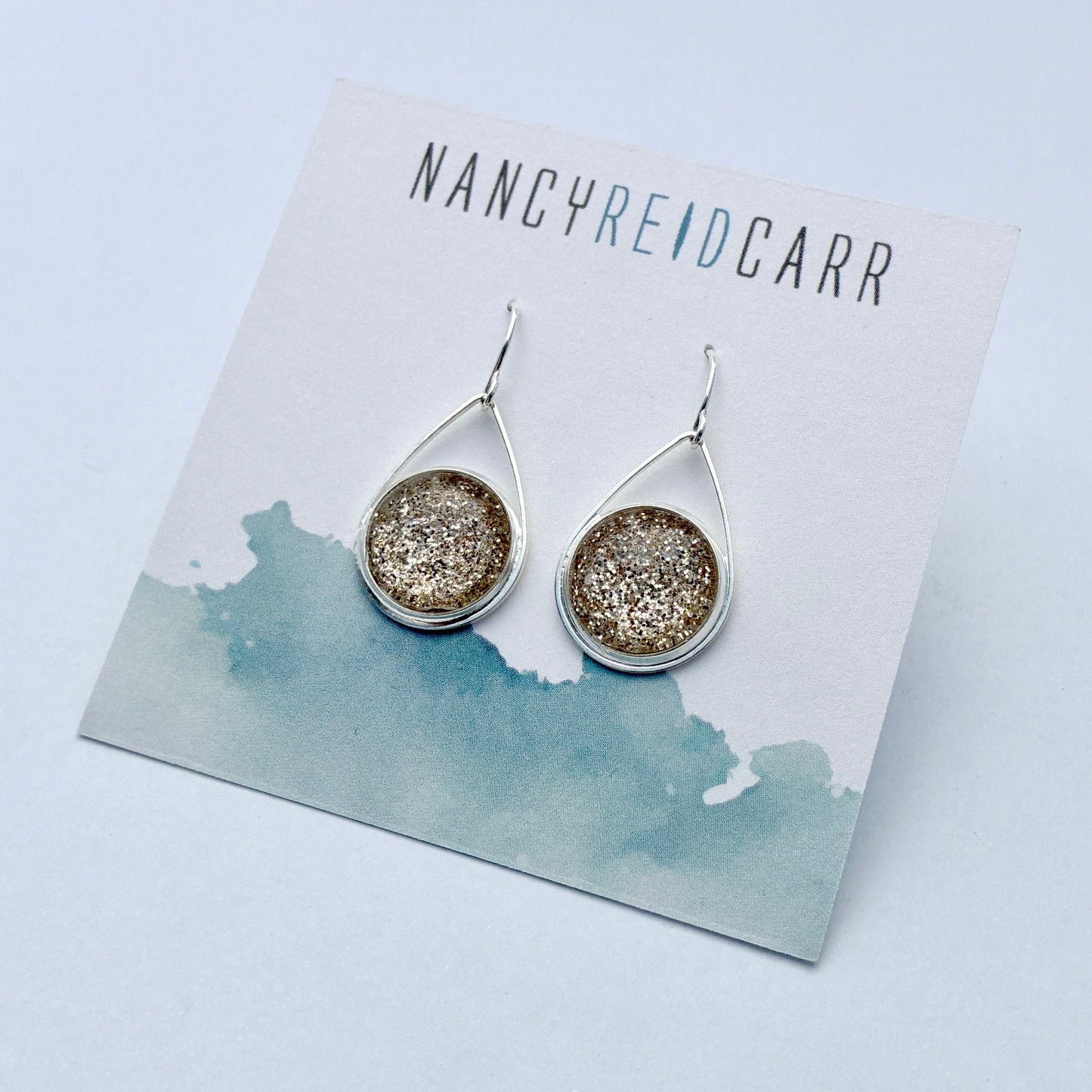NEW!! Shimmer 12mm Teardrop Earrings - 9 Colors