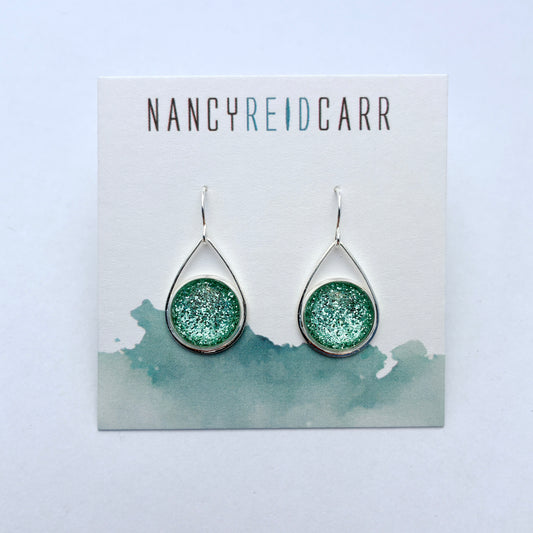 NEW!! Shimmer 12mm Teardrop Earrings - 9 Colors