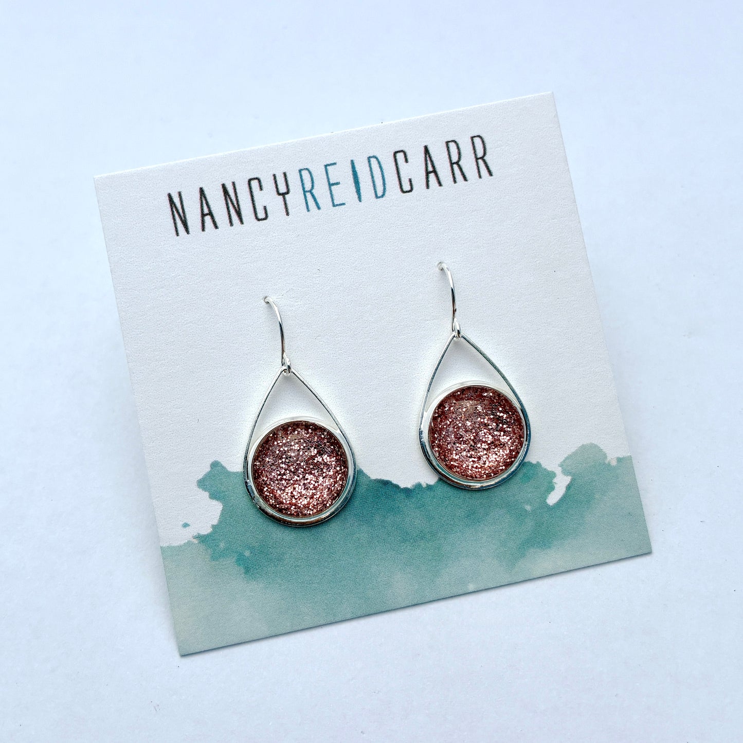 NEW!! Shimmer 12mm Teardrop Earrings - 9 Colors