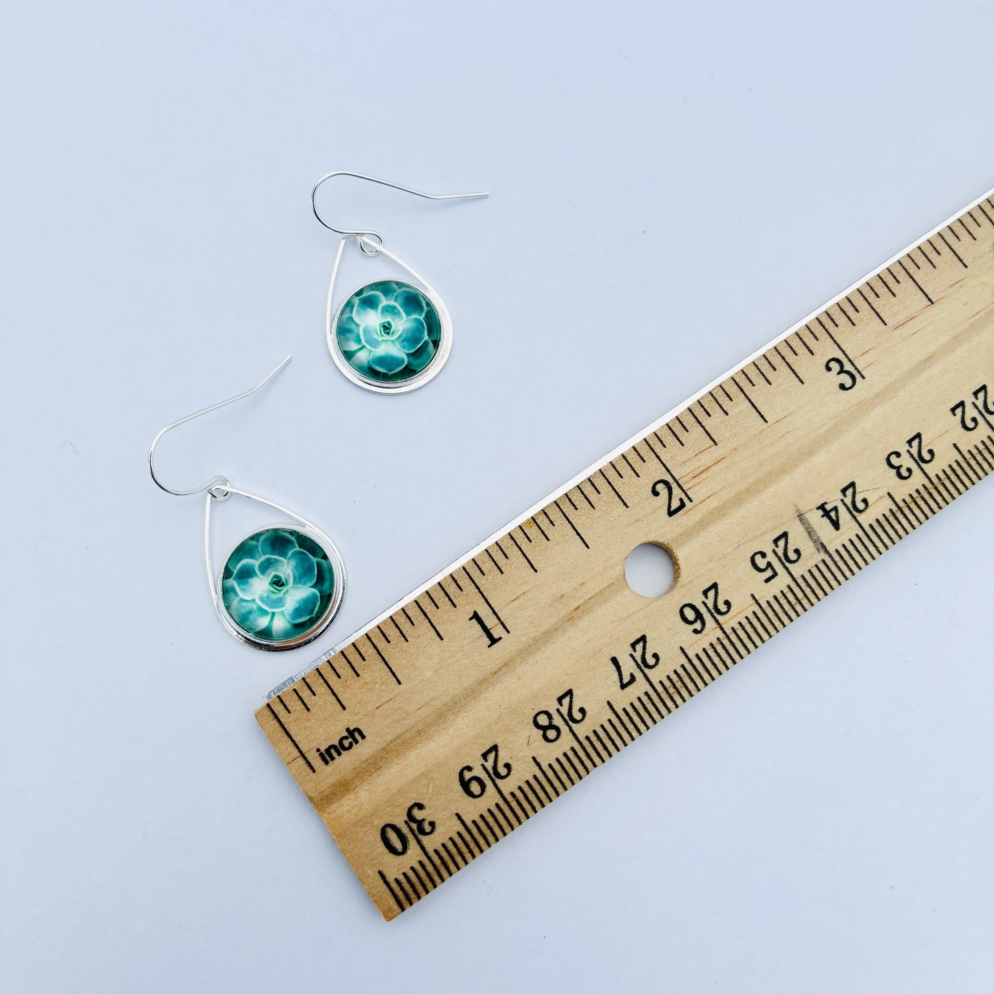 Succulent Teardrop Earrings