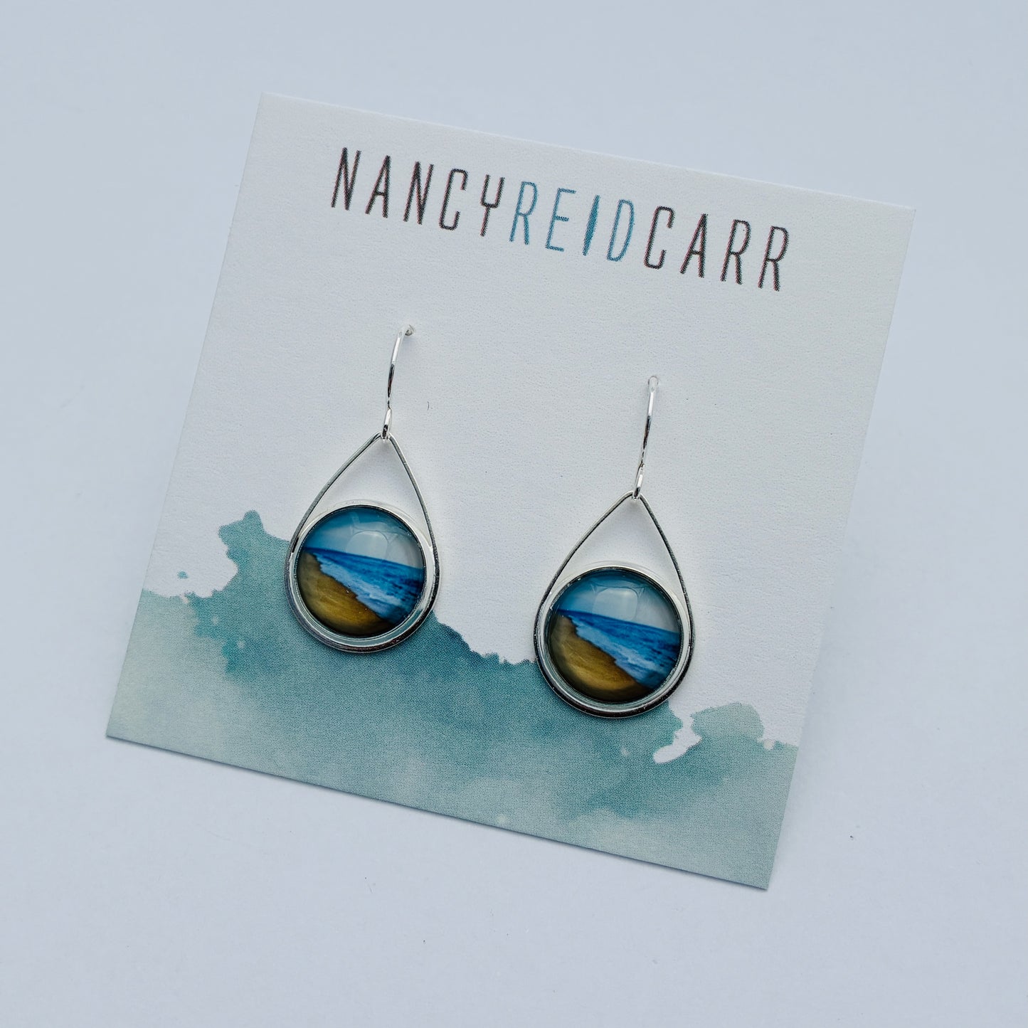 Serene Beach Teardrop Earrings