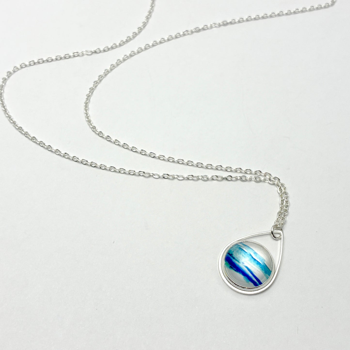 NEW!! Teardrop Pendant - Blue Breeze