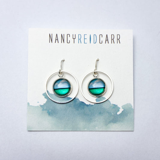 Horizon - Orbit Drop Earrings - Ocean Wave Jewelry