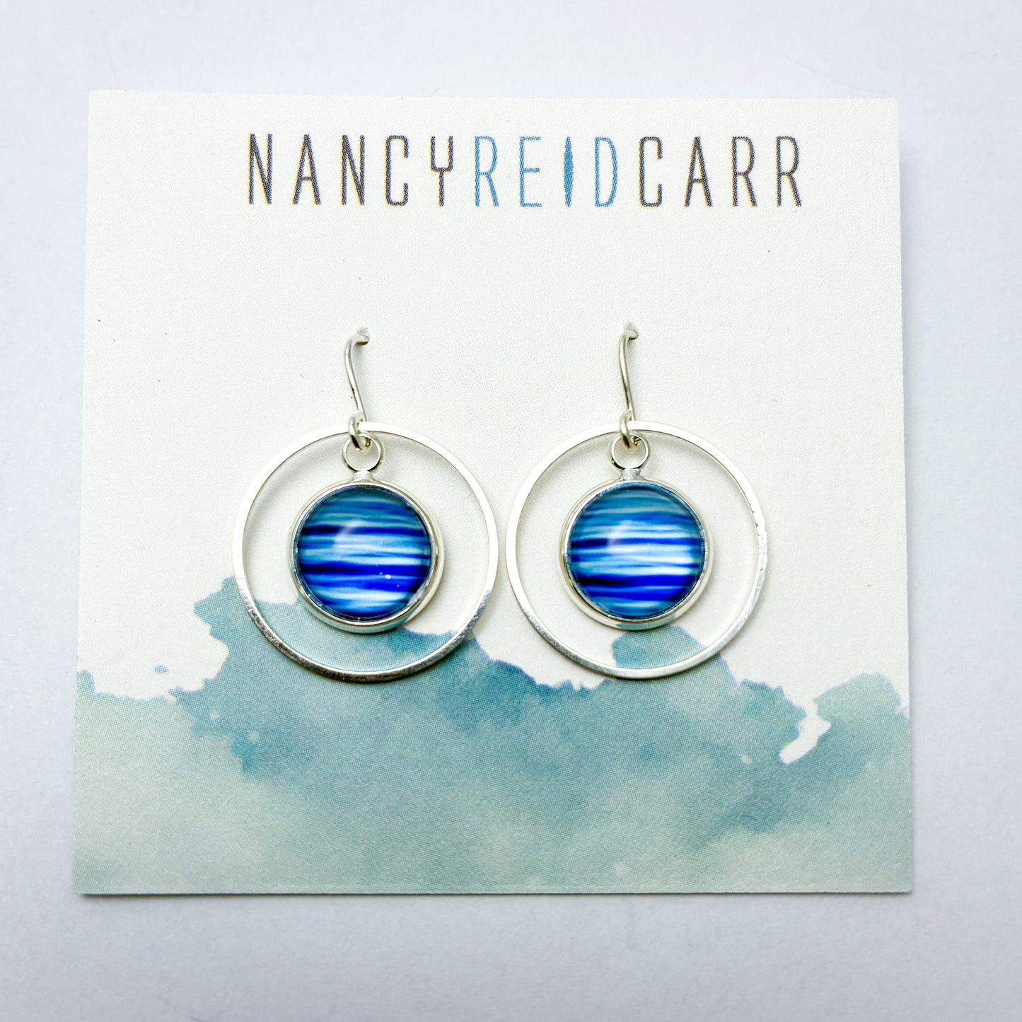 Coastal Orbit Drop Earrings – Ocean Wave Jewelry - Many Image Options