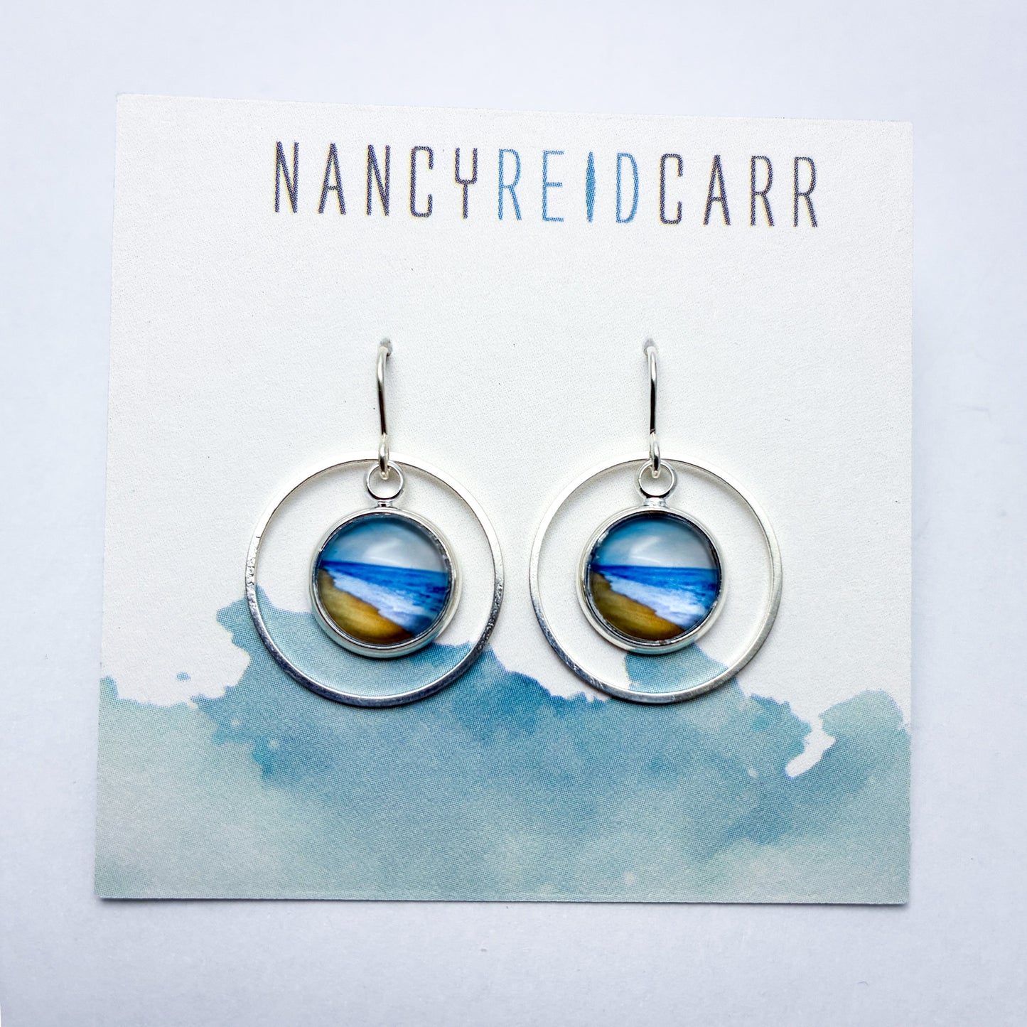 Coastal Orbit Drop Earrings – Ocean Wave Jewelry - Many Image Options