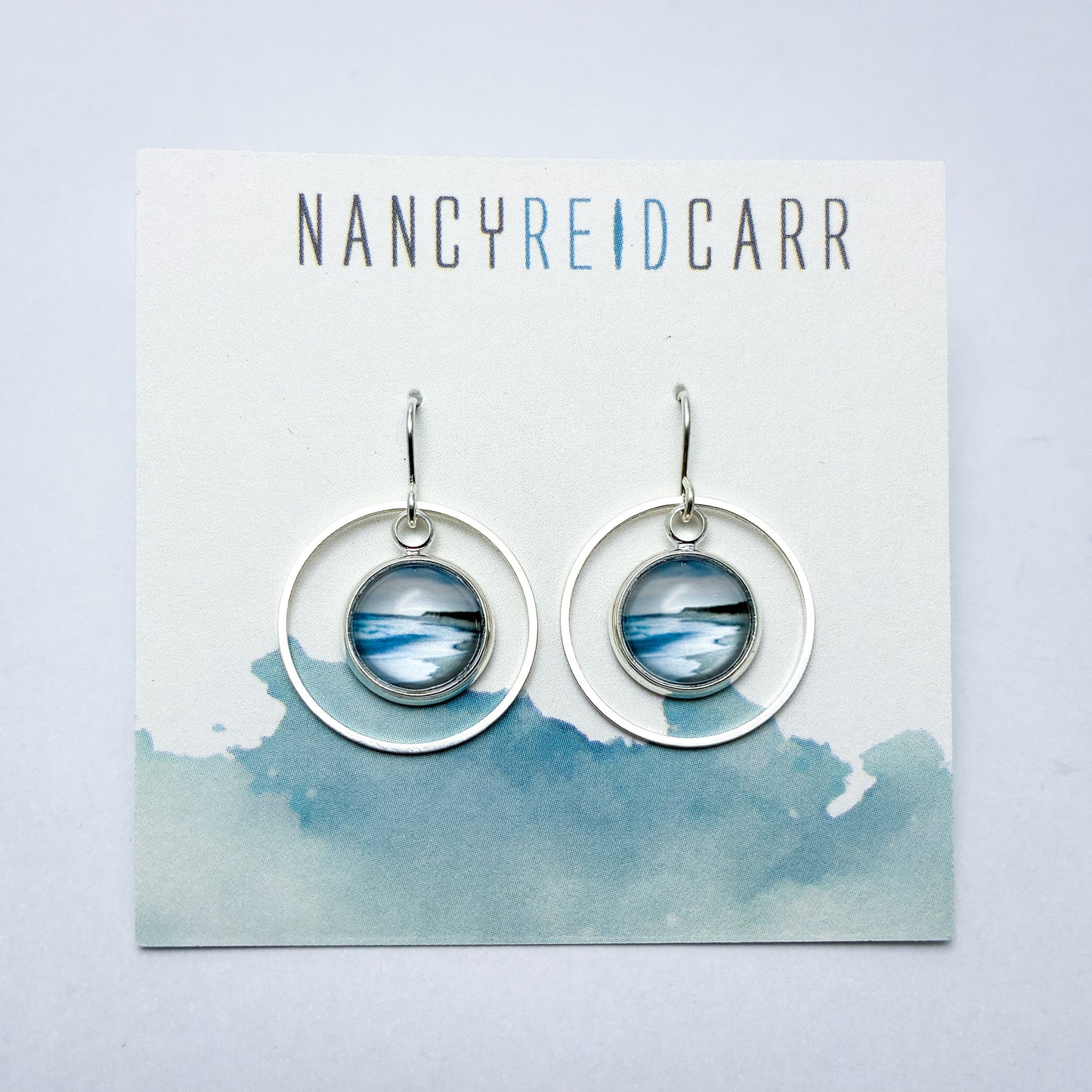 Coastal Orbit Drop Earrings – Ocean Wave Jewelry - Many Image Options