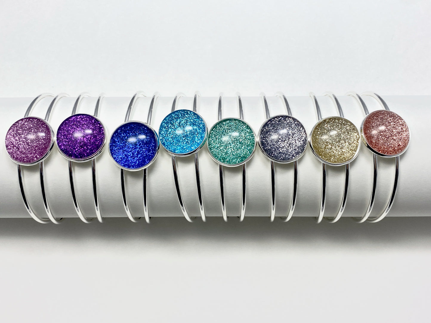 Shimmer Bangle Bracelets - 8 Colors
