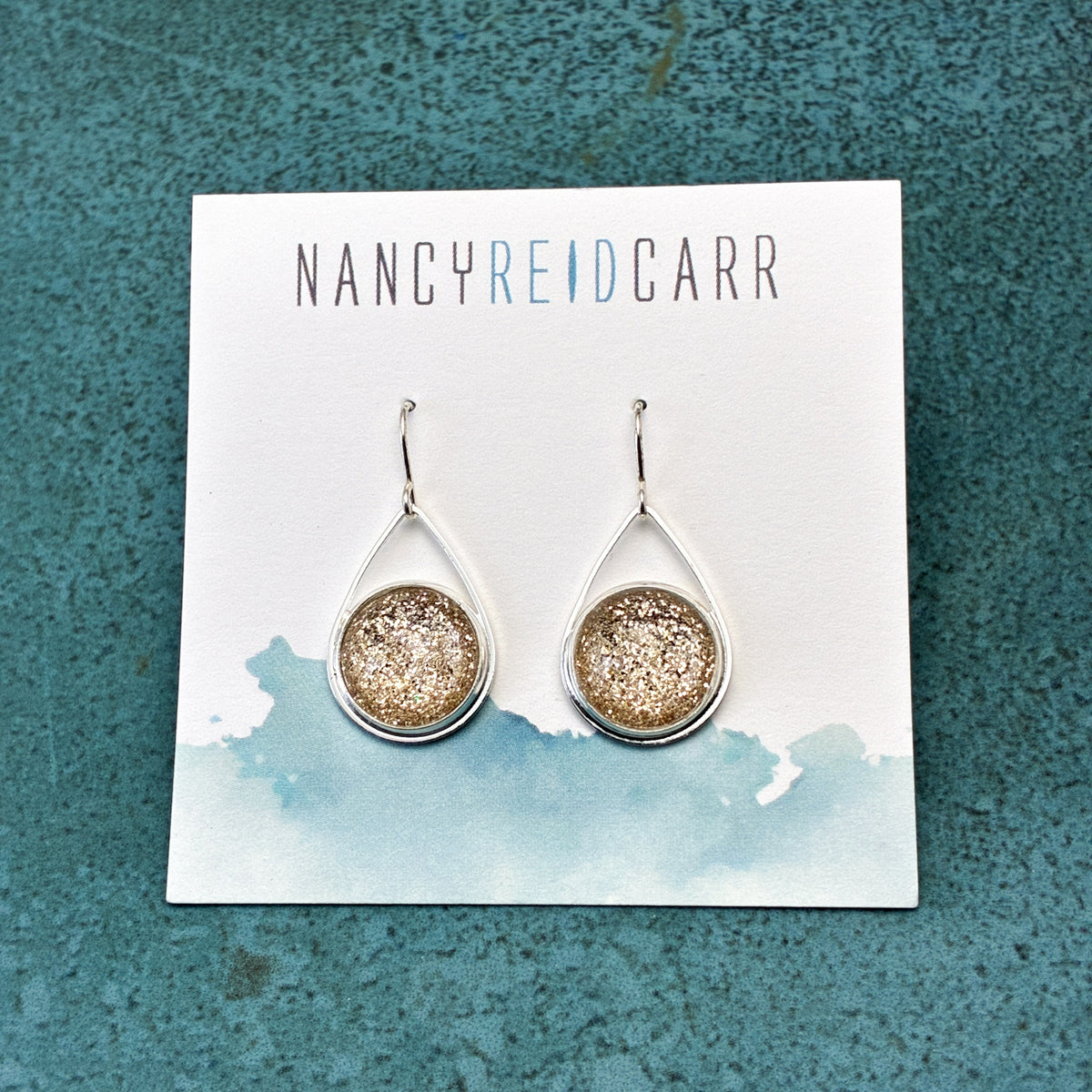 Champagne Shimmer Teardrop Earrings - 3 Styles!