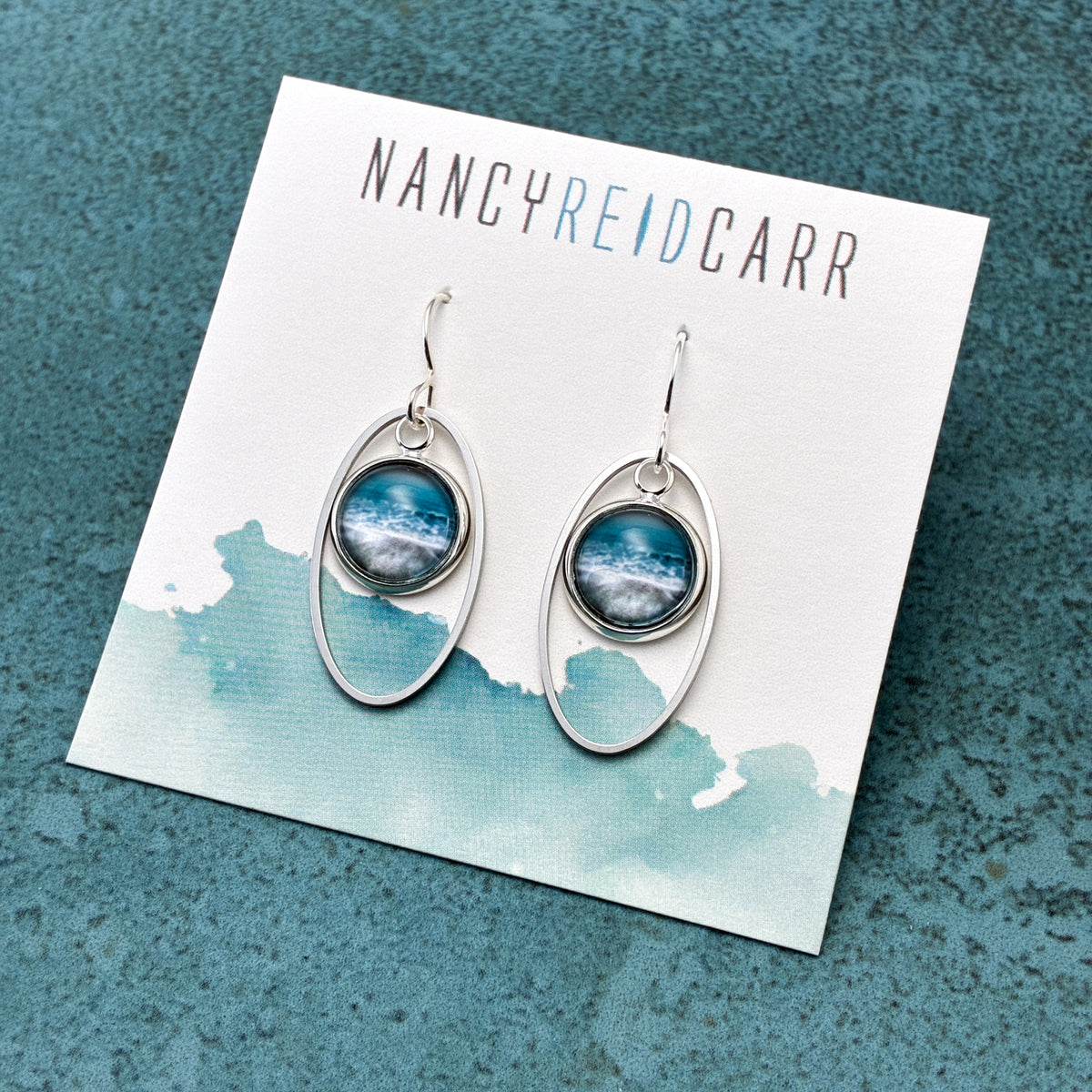 Aqua Sea - Orbit Drop Earrings  - 3 Styles