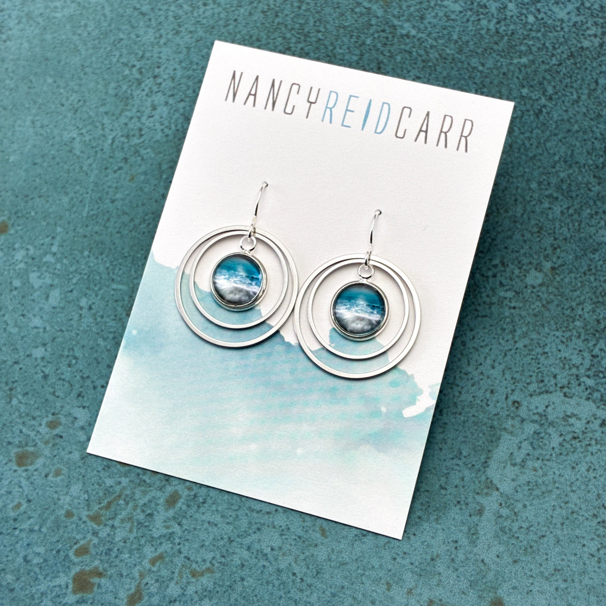 Aqua Sea - Orbit Drop Earrings  - 3 Styles