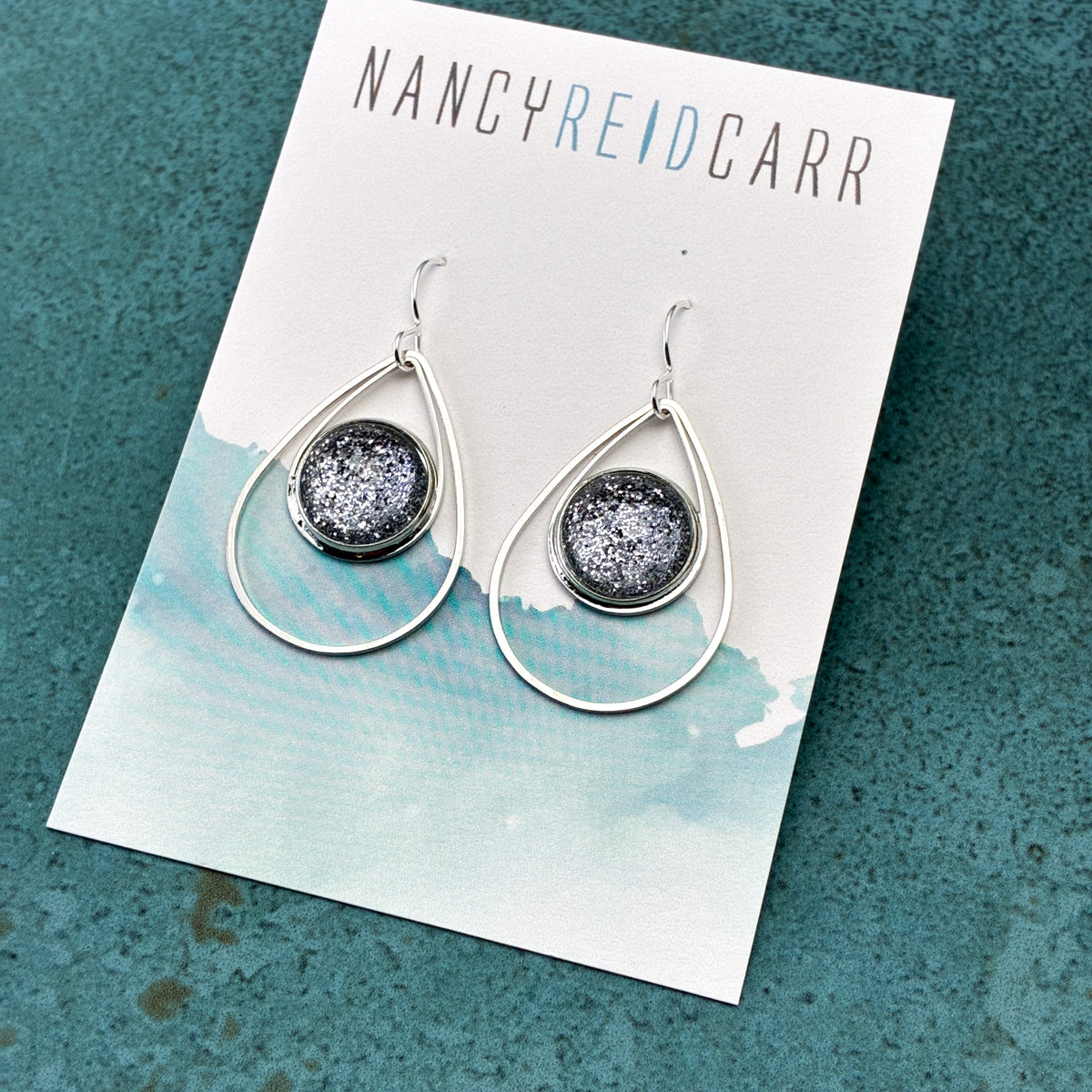 Platinum Shimmer Teardrop Earrings - 3 Styles!