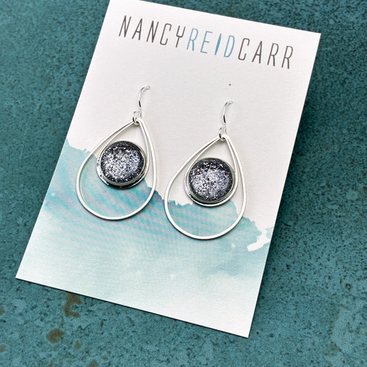 Platinum Shimmer Teardrop Earrings - 3 Styles!