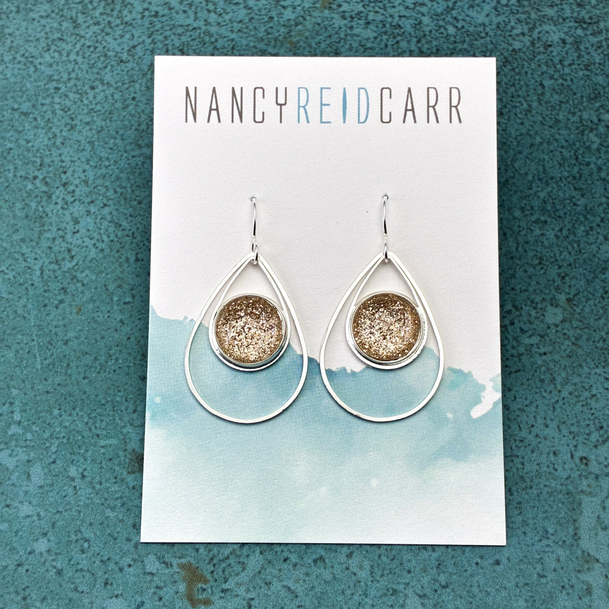 Champagne Shimmer Teardrop Earrings - 3 Styles!