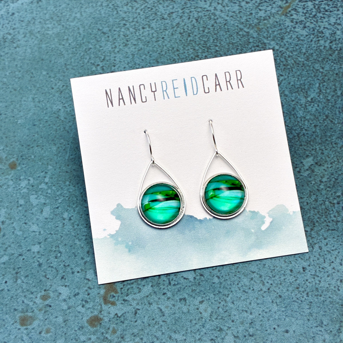 Green Teardrop Earrings - 3 Styles!