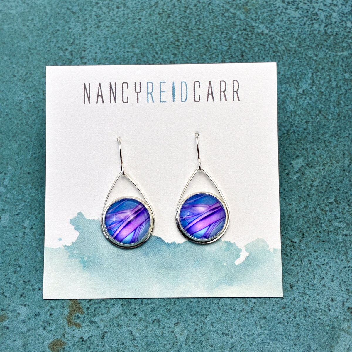 Blue Purple Teardrop Earrings - 3 Styles!