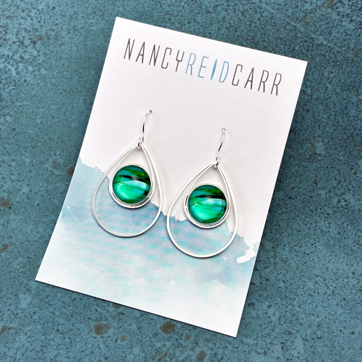 Green Teardrop Earrings - 3 Styles!
