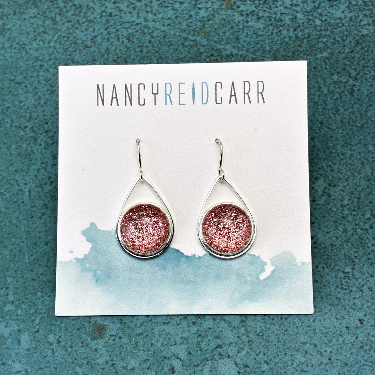 Rose Gold Shimmer Teardrop Earrings - 3 Styles!